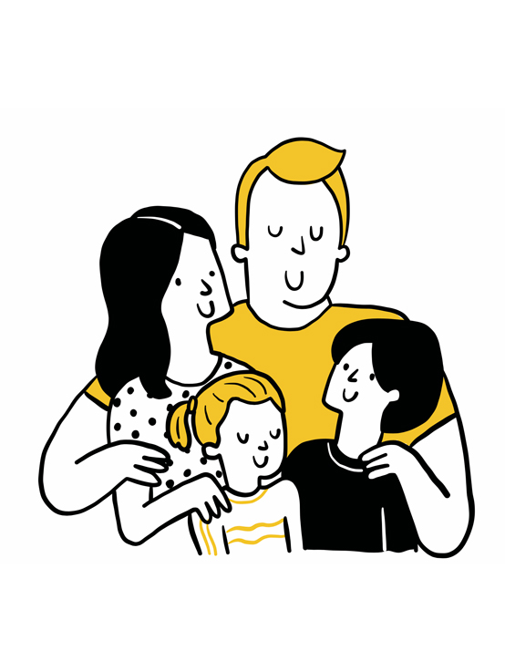 Illustration einer Familie