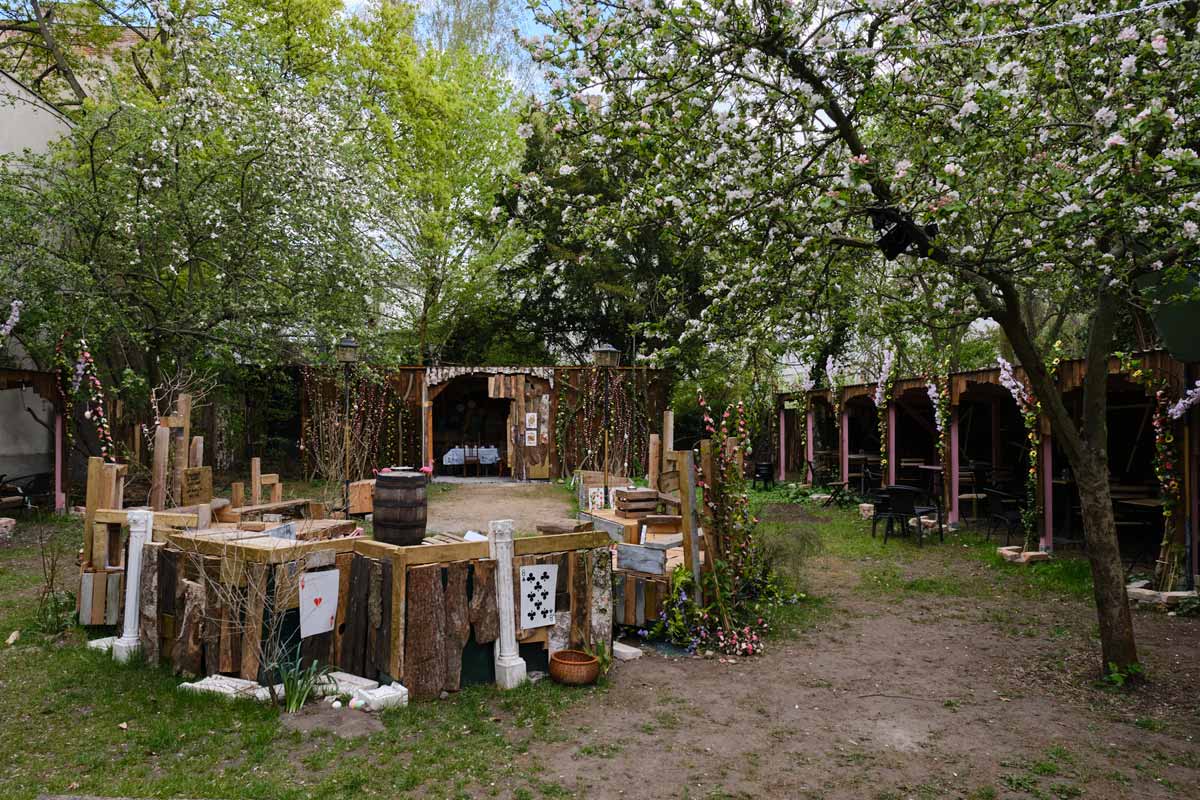 So sieht der Hinterhof des Roderich aus. Im Sommer ein schöner Ort für ein Bier