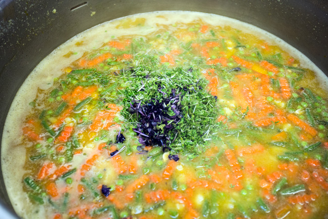 Kartoffelsuppe mit frischen Kräutern